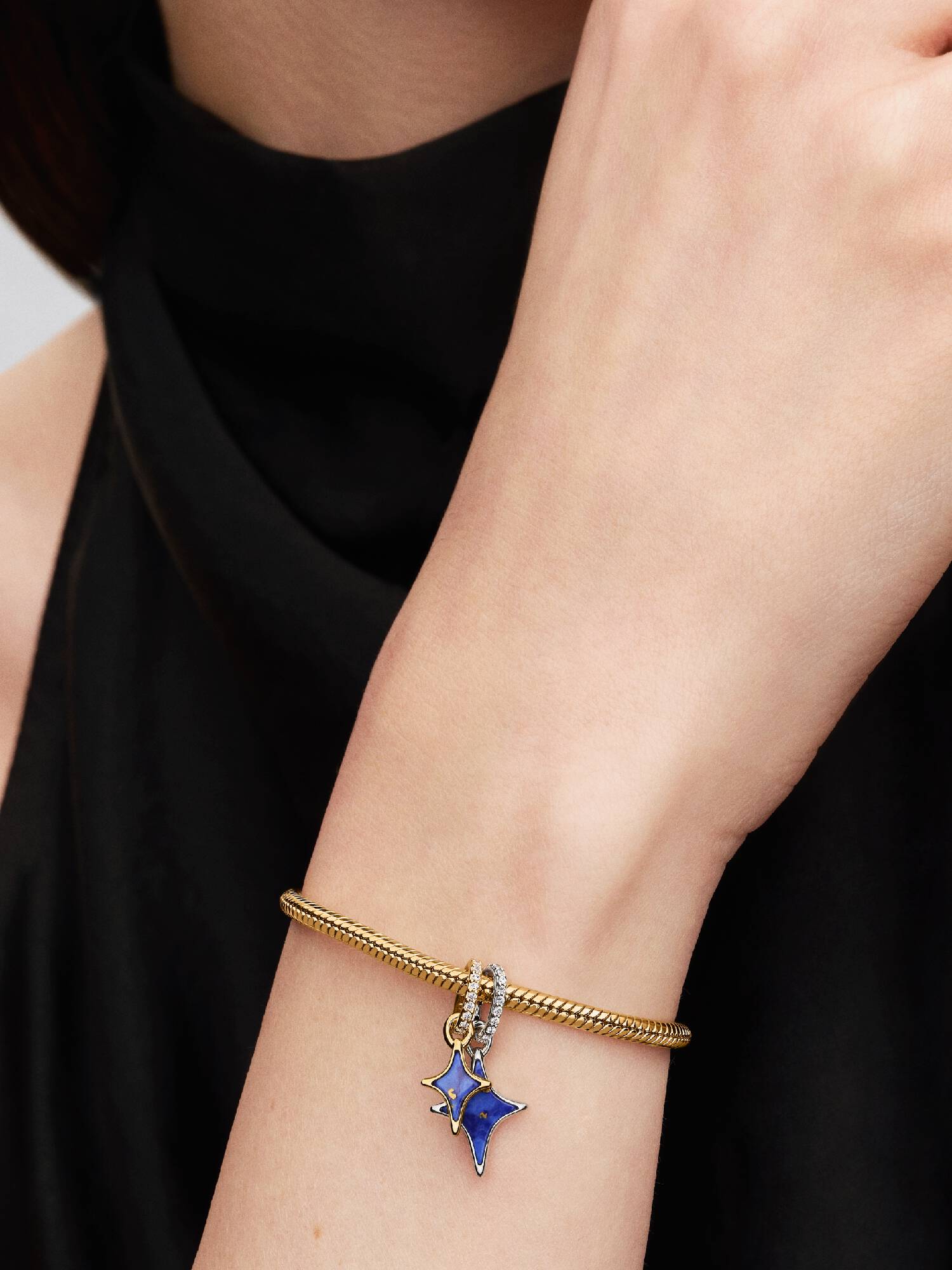 Charm Pendant Double Étoiles Séparables