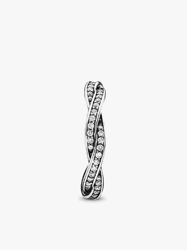 Bague Torsades Scintillante