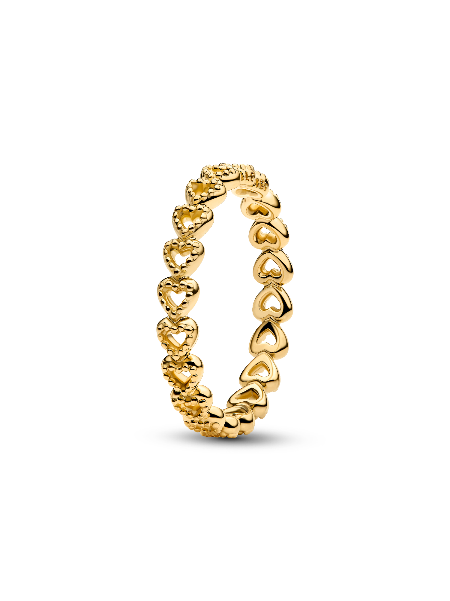 Bague Couronne de Cœurs Dorée