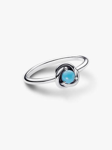 Bague Cercle Éternité Bleu Turquoise