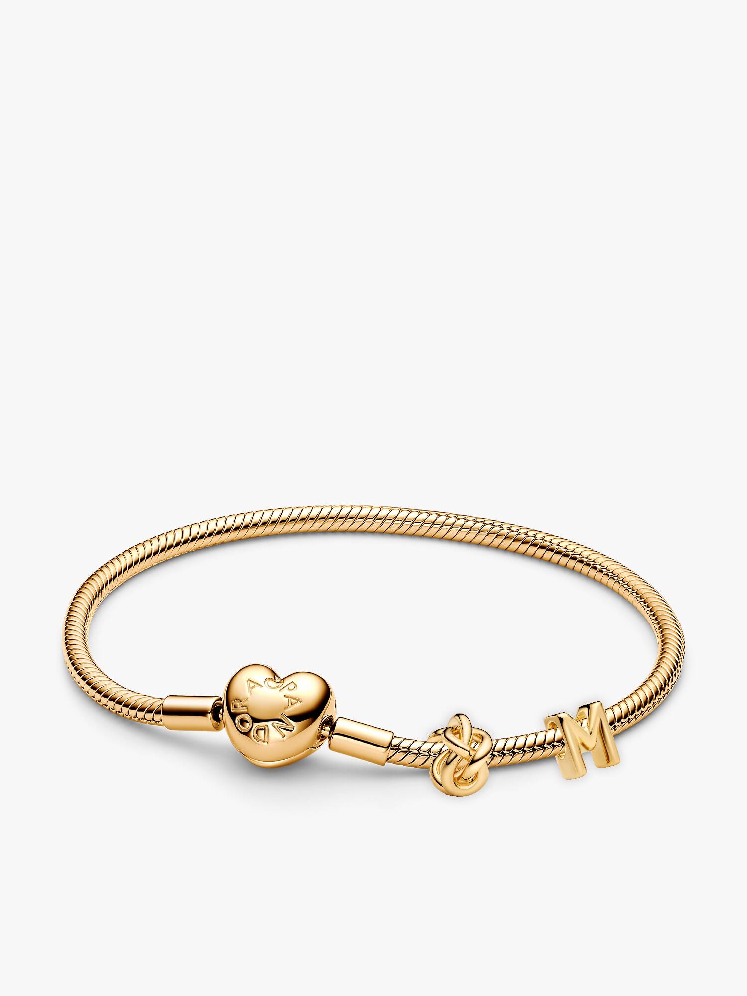 Bracelet Composé Lettre M & Nœud de l'Infini