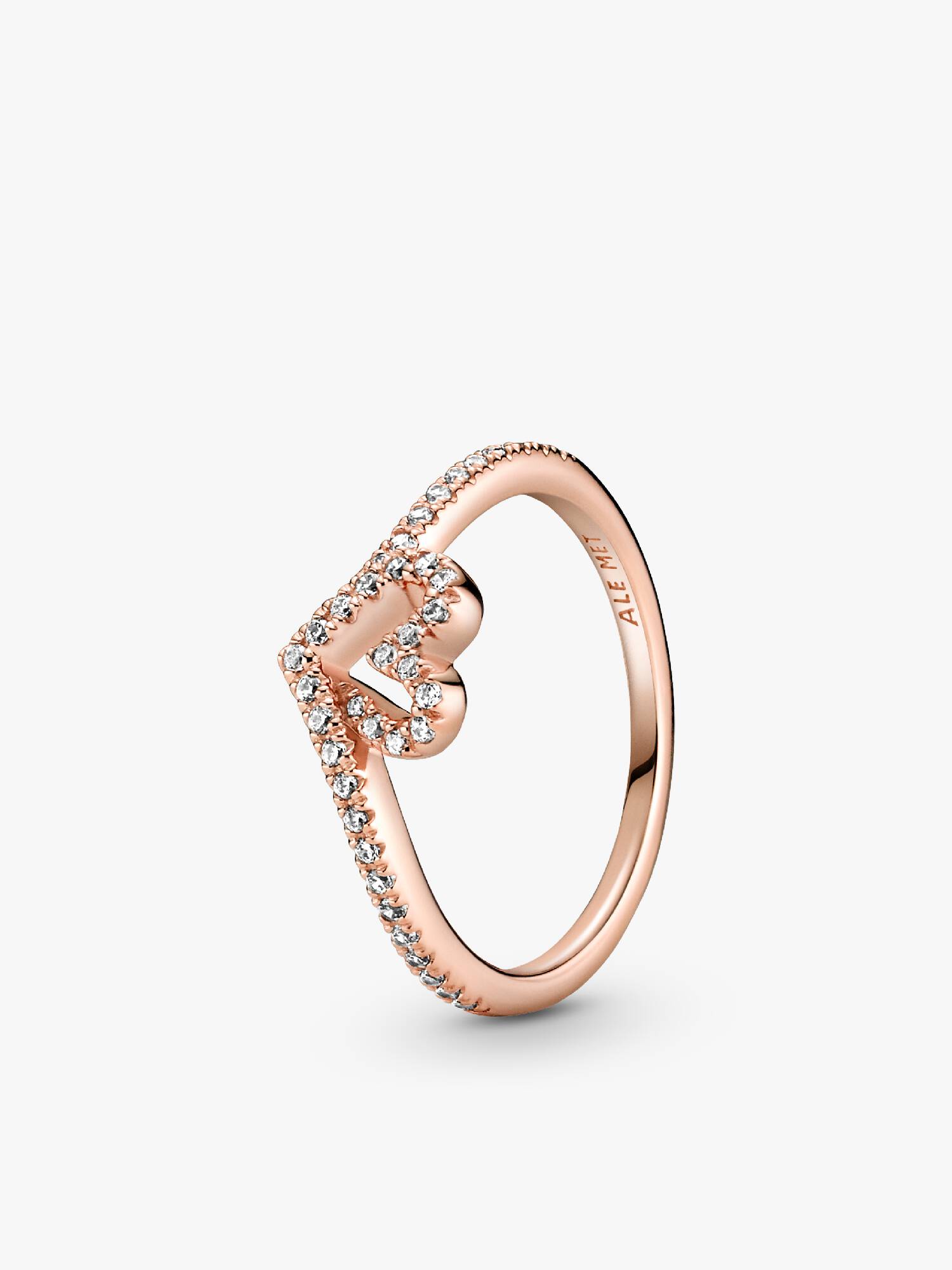 Bague Cœur Chevron Scintillante