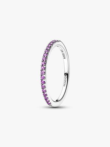 Anneau Demi-Éternité Violet Scintillant