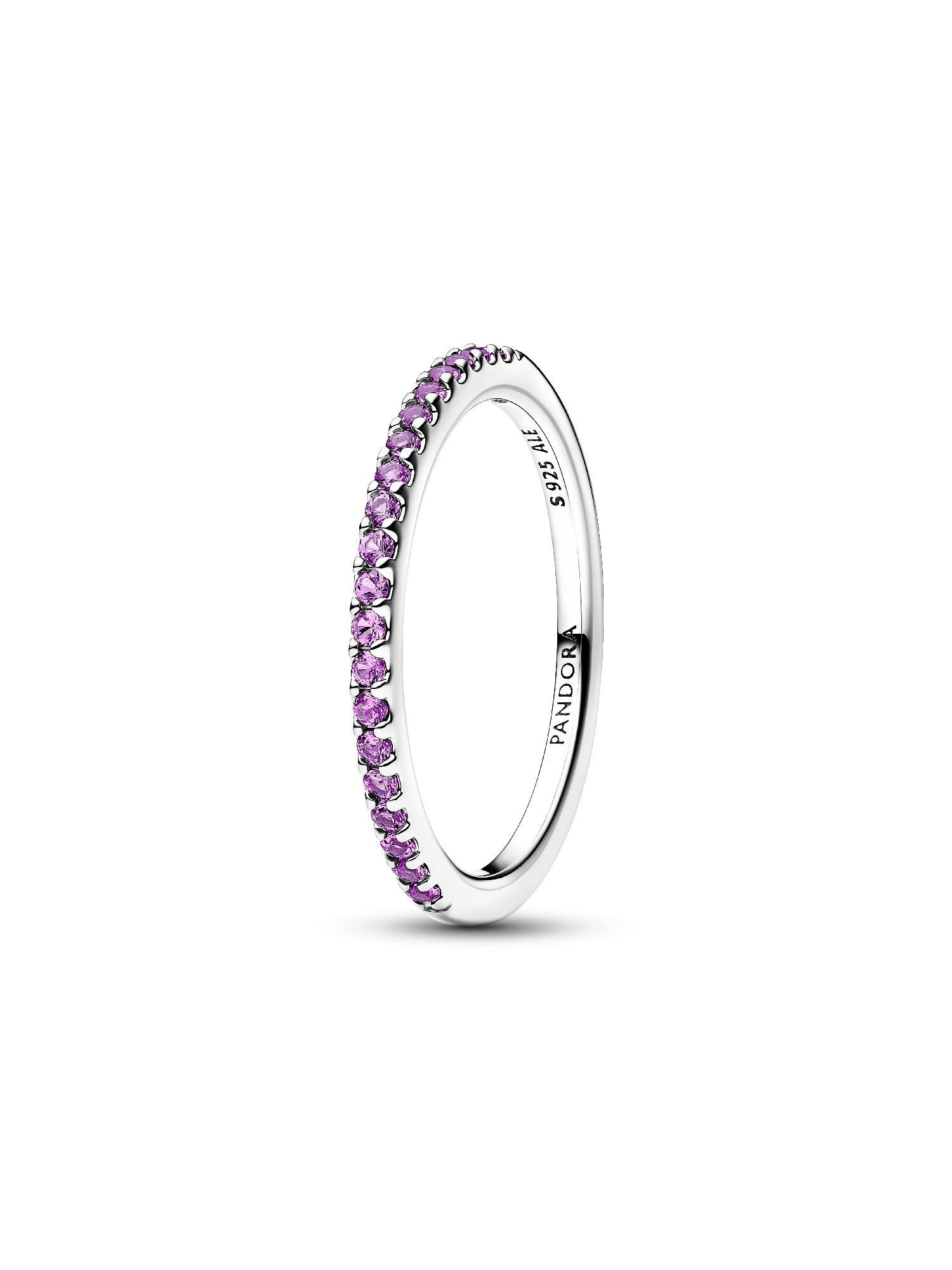 Anneau Demi-Éternité Violet Scintillant
