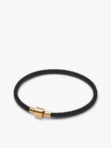 Bracelet Cordon Composé Mini Charms Papillon & Trèfle