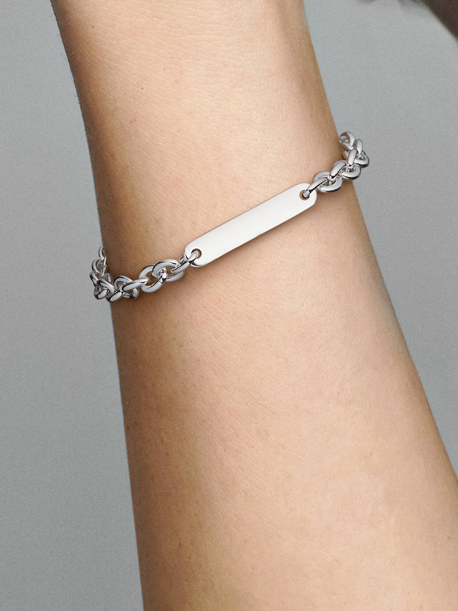 Bracelet à Maillons Barre Gravable