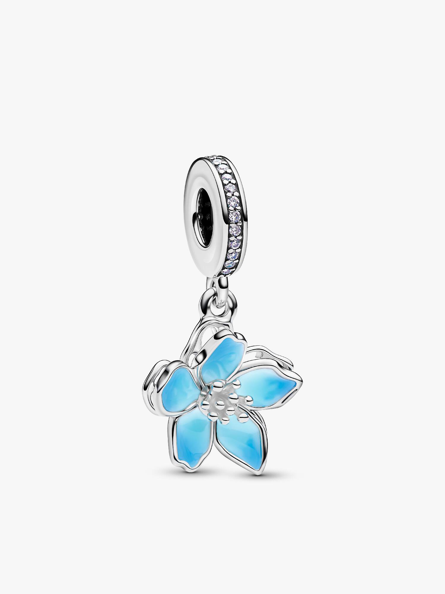 Charm Pendant Fleur Bleue