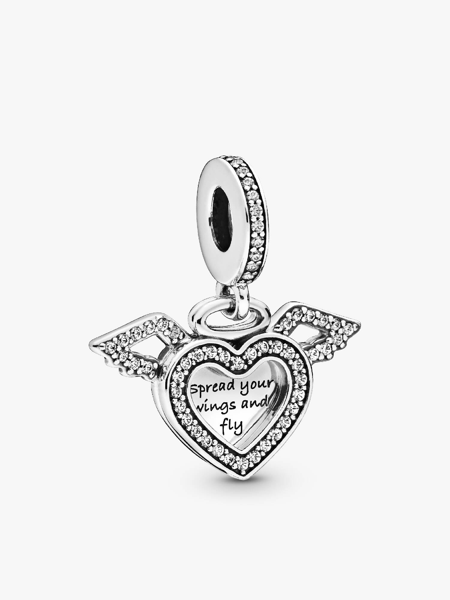 Charm Pendant Cœur et  Ailes d'Ange