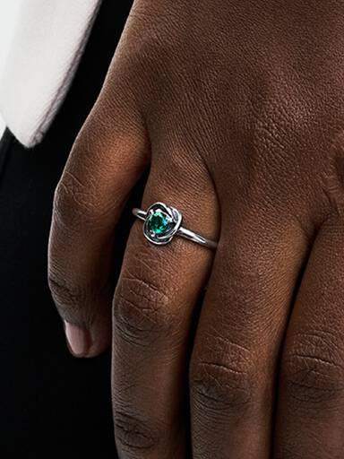 Bague Cercle Éternité Couleur de Naissance du Mois de Mai