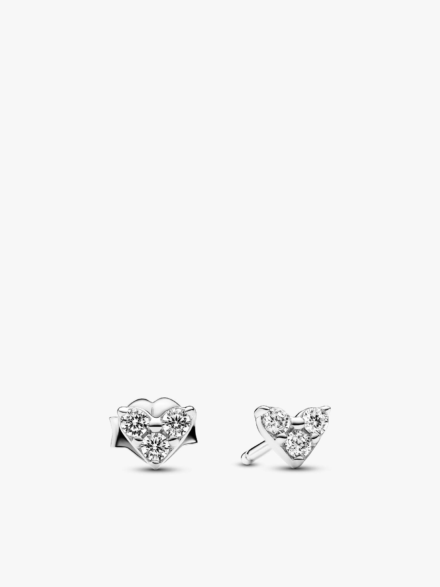 Clous d’Oreilles Cœur Trois Pierres