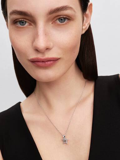 Collier avec Pendentif Étoile Scintillante Ajourée