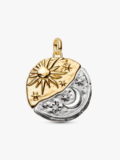 Charm Médaillon XL Soleil et Lune