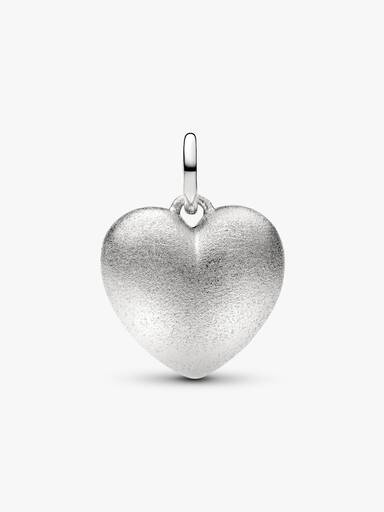 Charm Pendant Cœur Bombé Mat