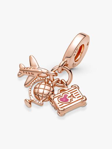 Charm Pendant Avion, Globe & Valise