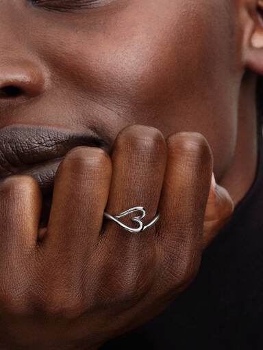 Bague Cœur Organique Petit modèle