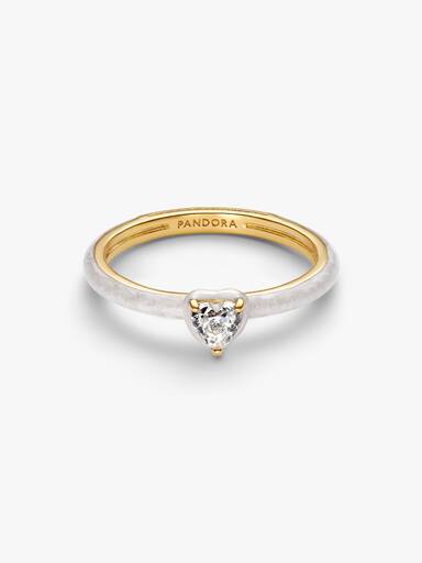 Bague Cœur Chakra Blanc