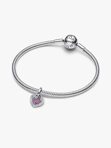 Charm Pendant Cœur Gravable Rose