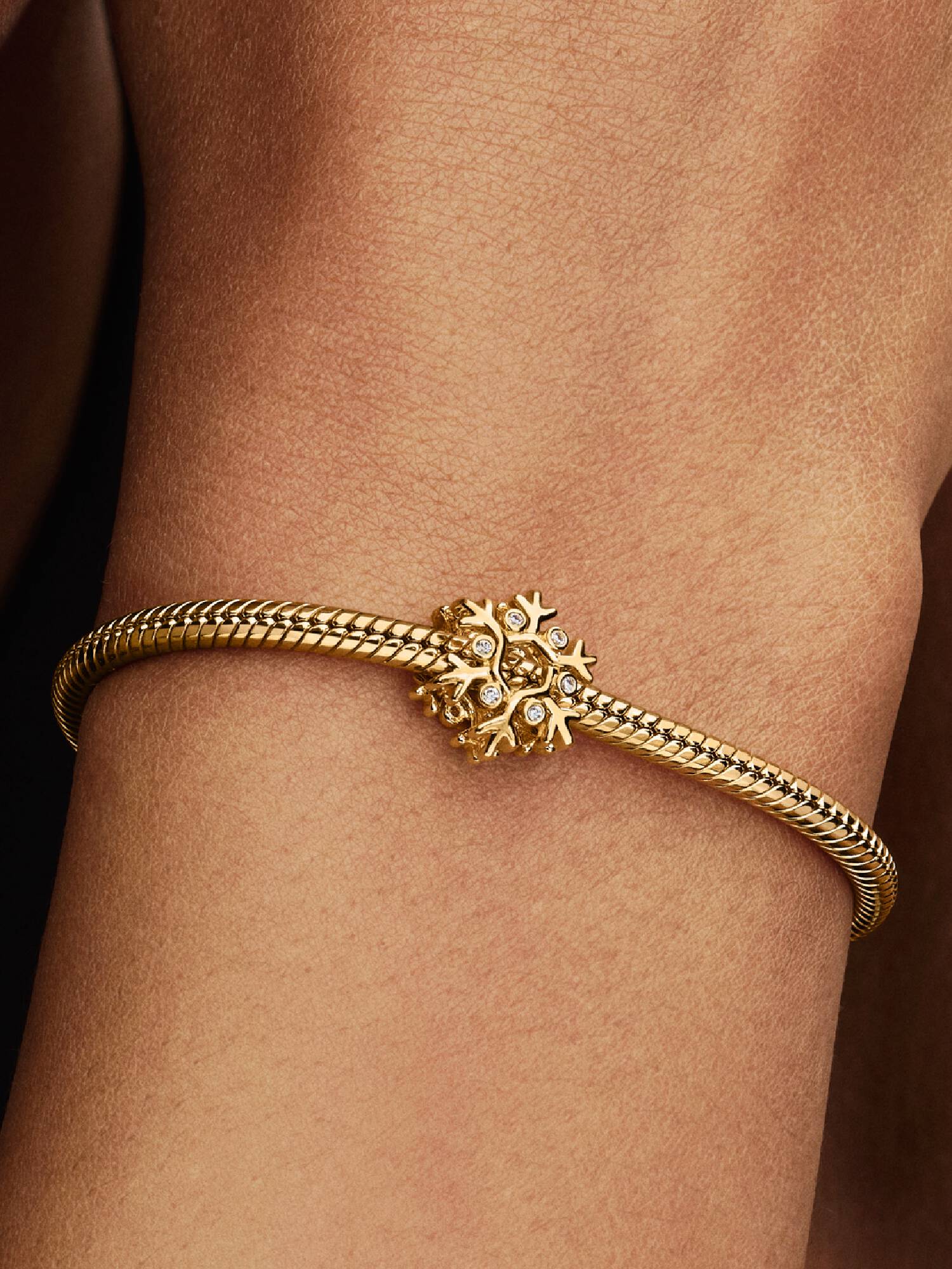Charm Flocon de Neige Doré