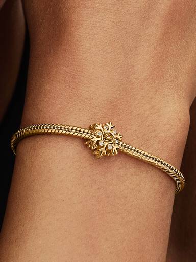 Charm Flocon de Neige Doré