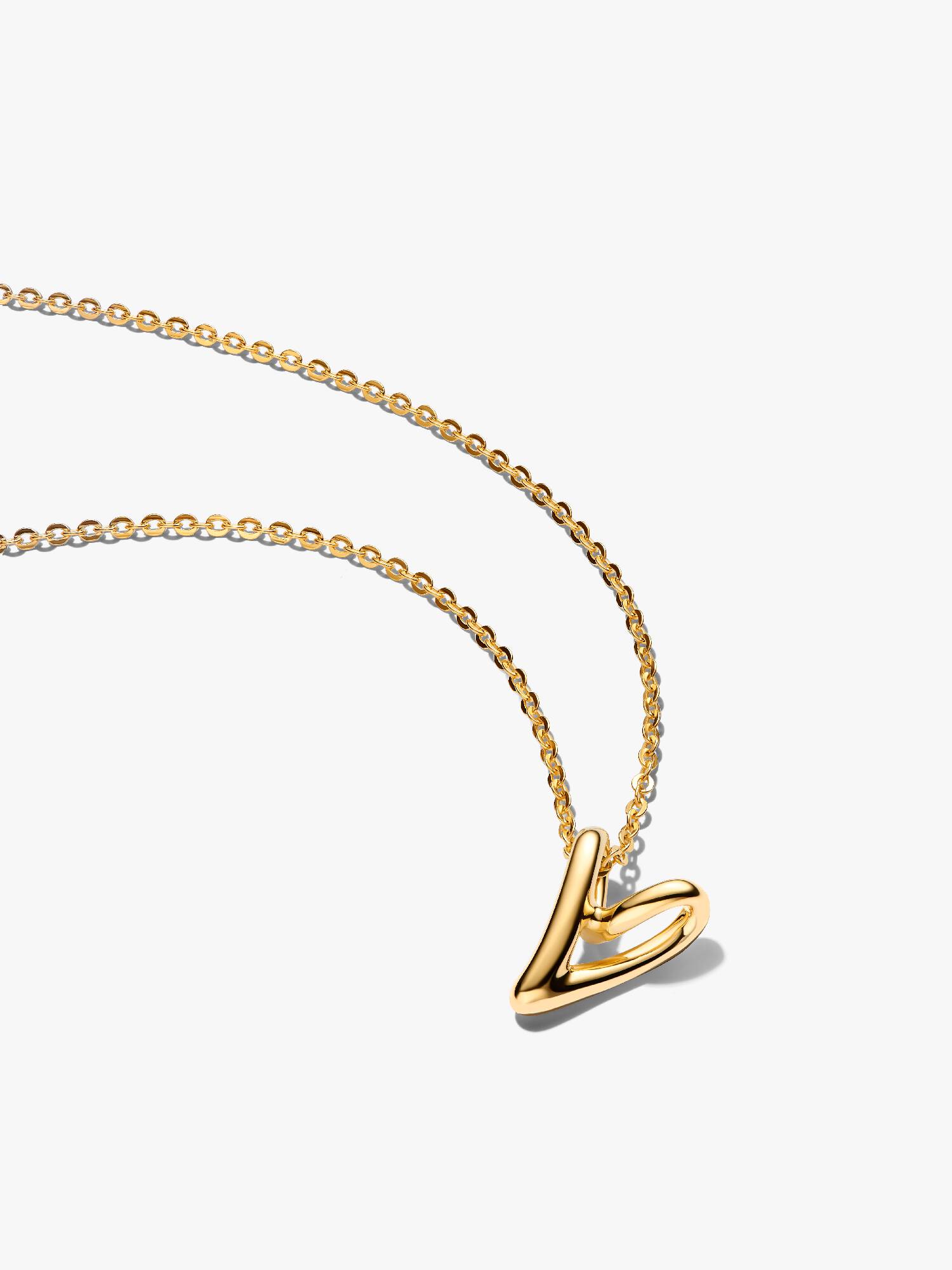 Collier avec Pendentif  Cœur Organique Doré Petit modèle