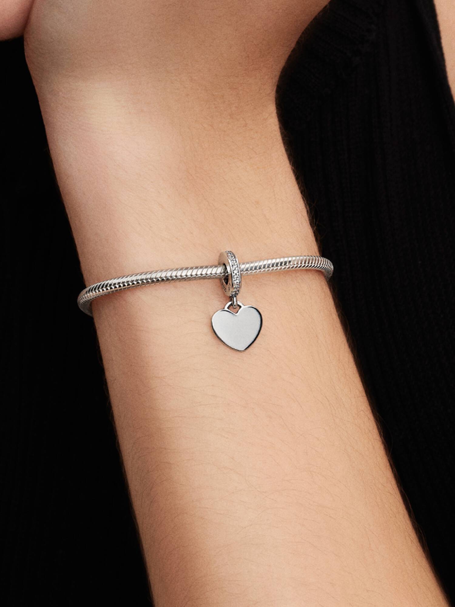 Charm Pendant Plaque Cœur Gravable