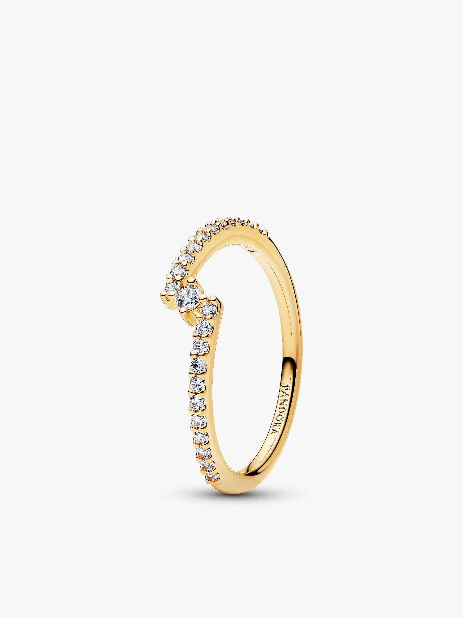 Bague Pavée Fendue Scintillante