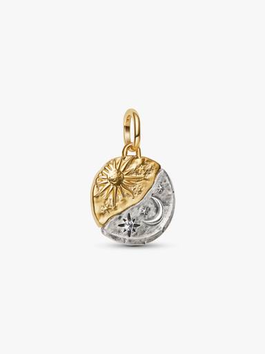 Charm Médaillon Soleil et Lune