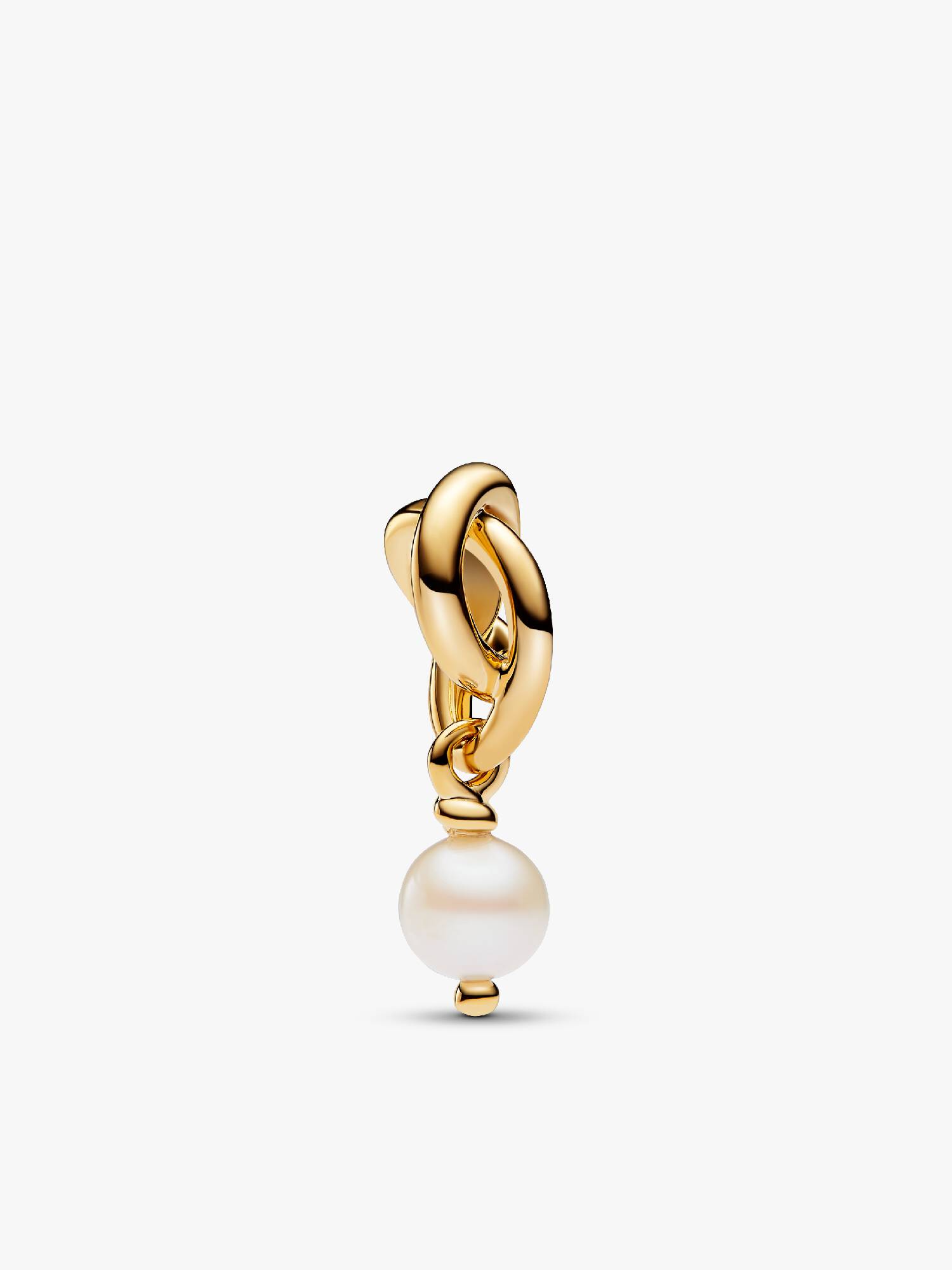 Charm Pendant Triple Cercle de l'Éternité Perle de Culture d’Eau Douce Traitée