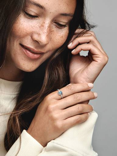 Bague Cercles de l’Éternité Bleu Azur