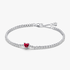 Bracelet Rivière Cœur Rouge Scintillant Bracelet Rivière Cœur Rouge Scintillant