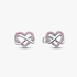 Clous d'Oreilles Cœur de l’Infini Roses Scintillants Clous d'Oreilles Cœur de l’Infini Roses Scintillants