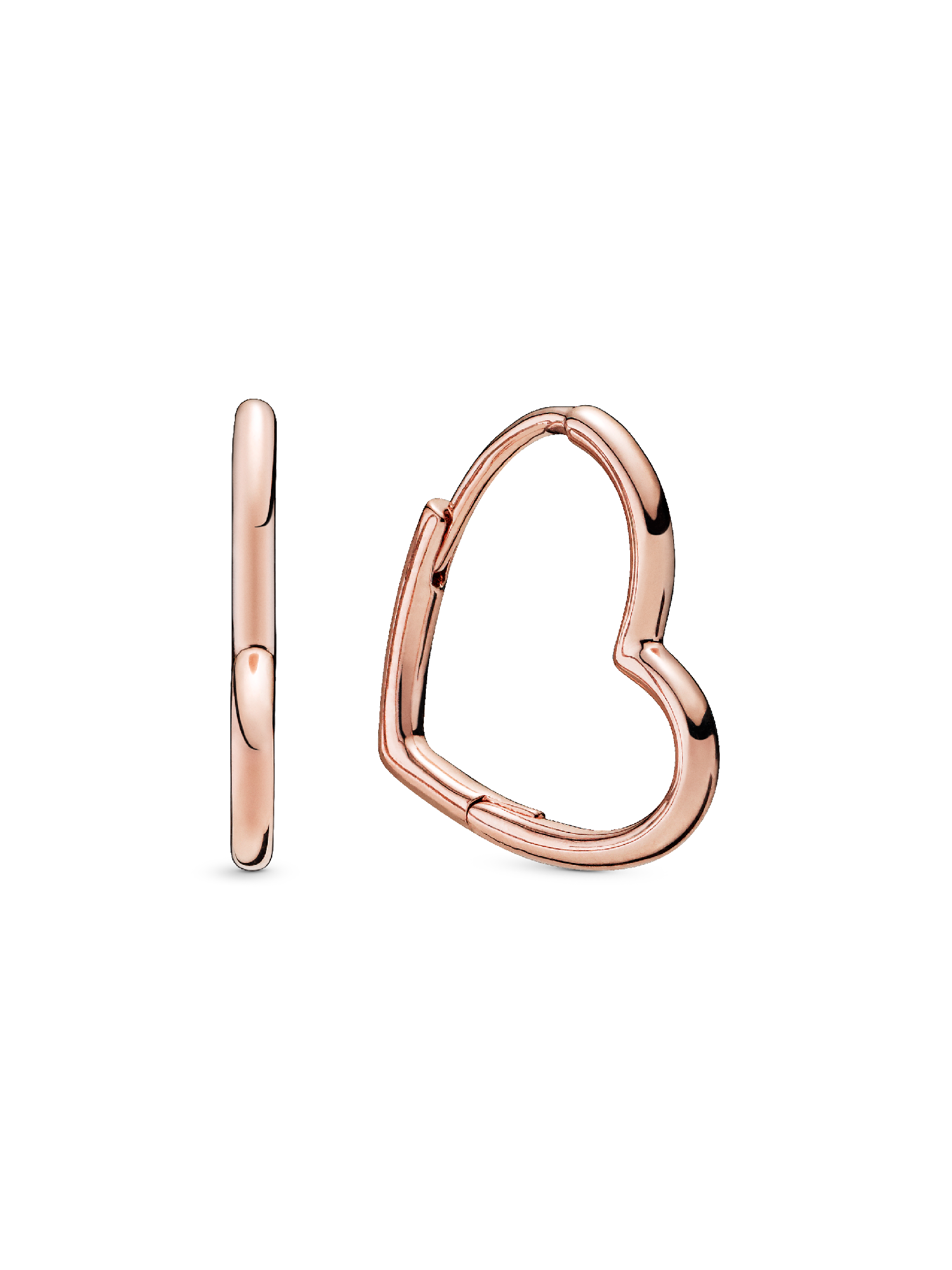 Boucles d'Oreilles Créoles Cœur Asymétrique