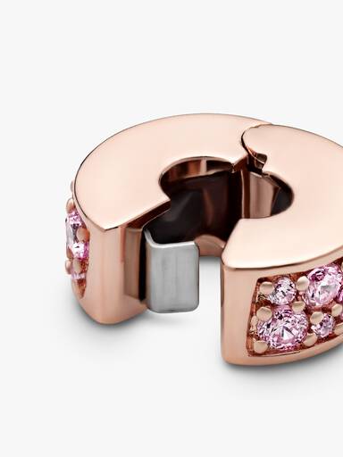 Charm Clip Pavé Rose