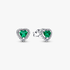 Clous d'Oreilles Cœurs Surélevés Verts Clous d'Oreilles Cœurs Surélevés Verts