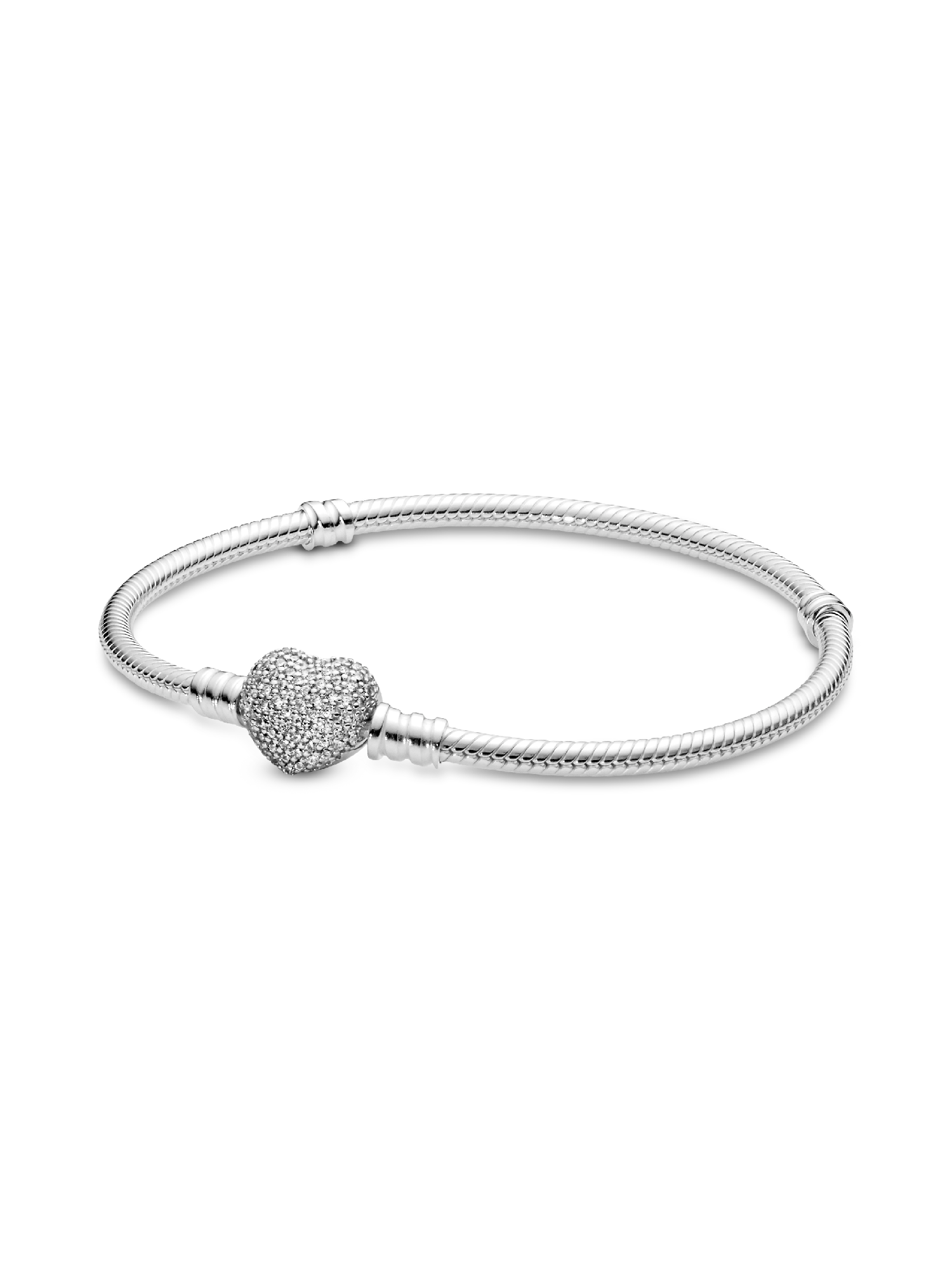 Bracelet Maille Serpent & Cœur Scintillant
