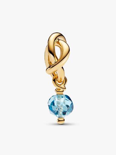 Charm Pendant Cercle de l'Éternité Bleu Azur Facetté