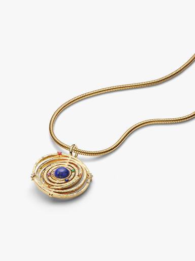 Charm Pendant Sphère Armillaire Rotative XL Doré