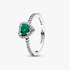 Bague Cœur Vert Royal Surélevé Bague Cœur Vert Royal Surélevé