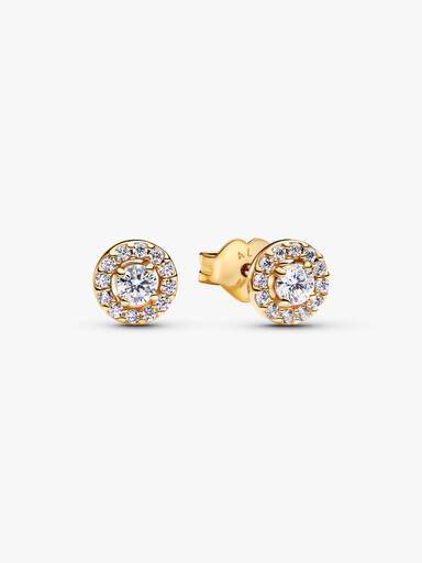 Clous d'Oreilles Halo Pavé Rond