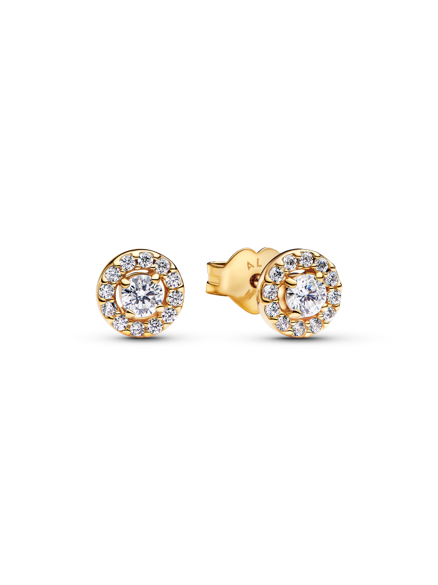 Clous d'Oreilles Halo Pavé Rond