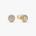Clous d'Oreilles Halo Pavé Rond Clous d'Oreilles Halo Pavé Rond