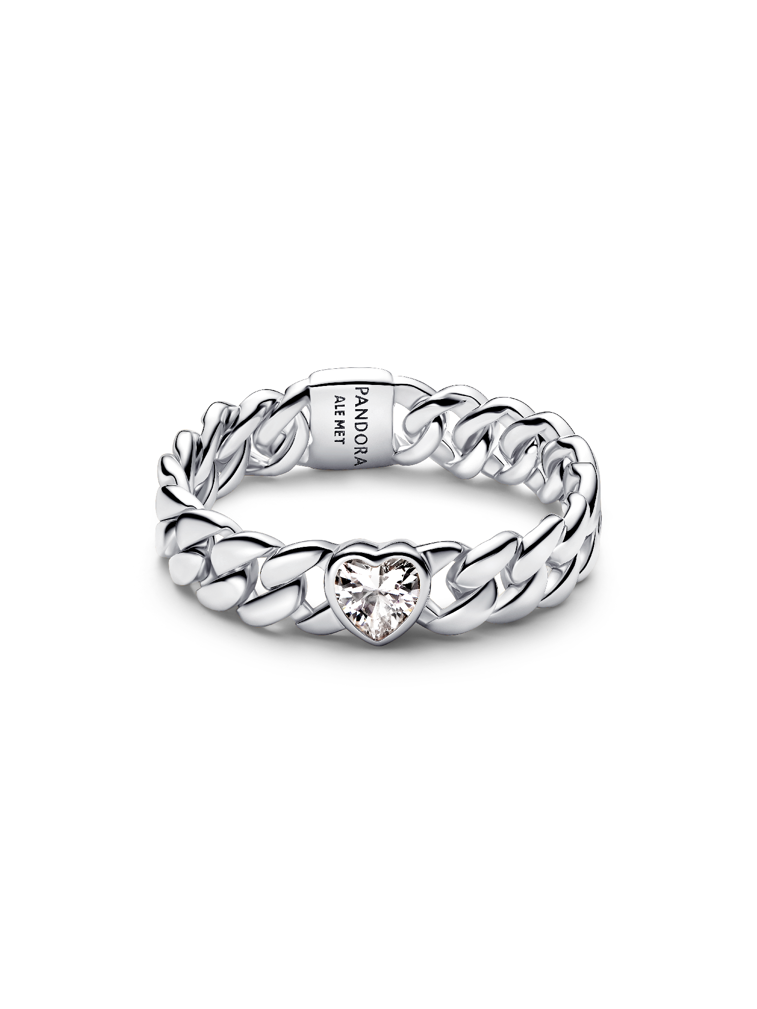 Bague Cœur Maille Cubaine