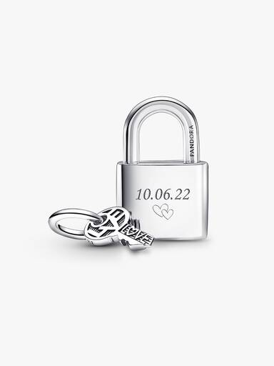 Charm Pendant Cadenas et Clé