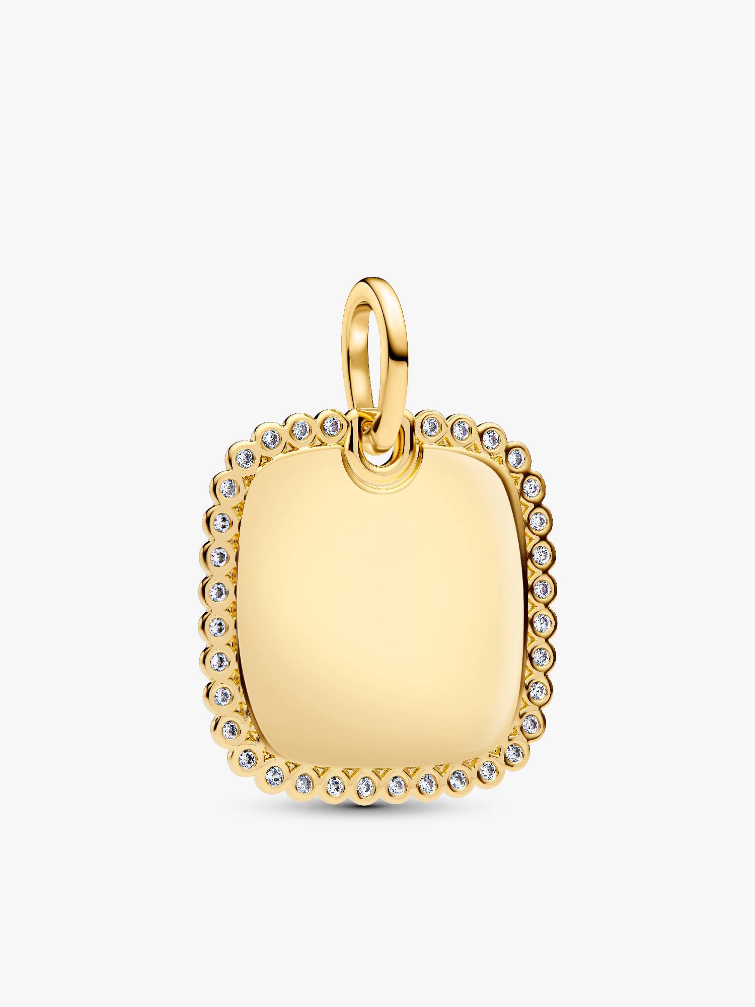 Médaillon Carré Gravable Doré
