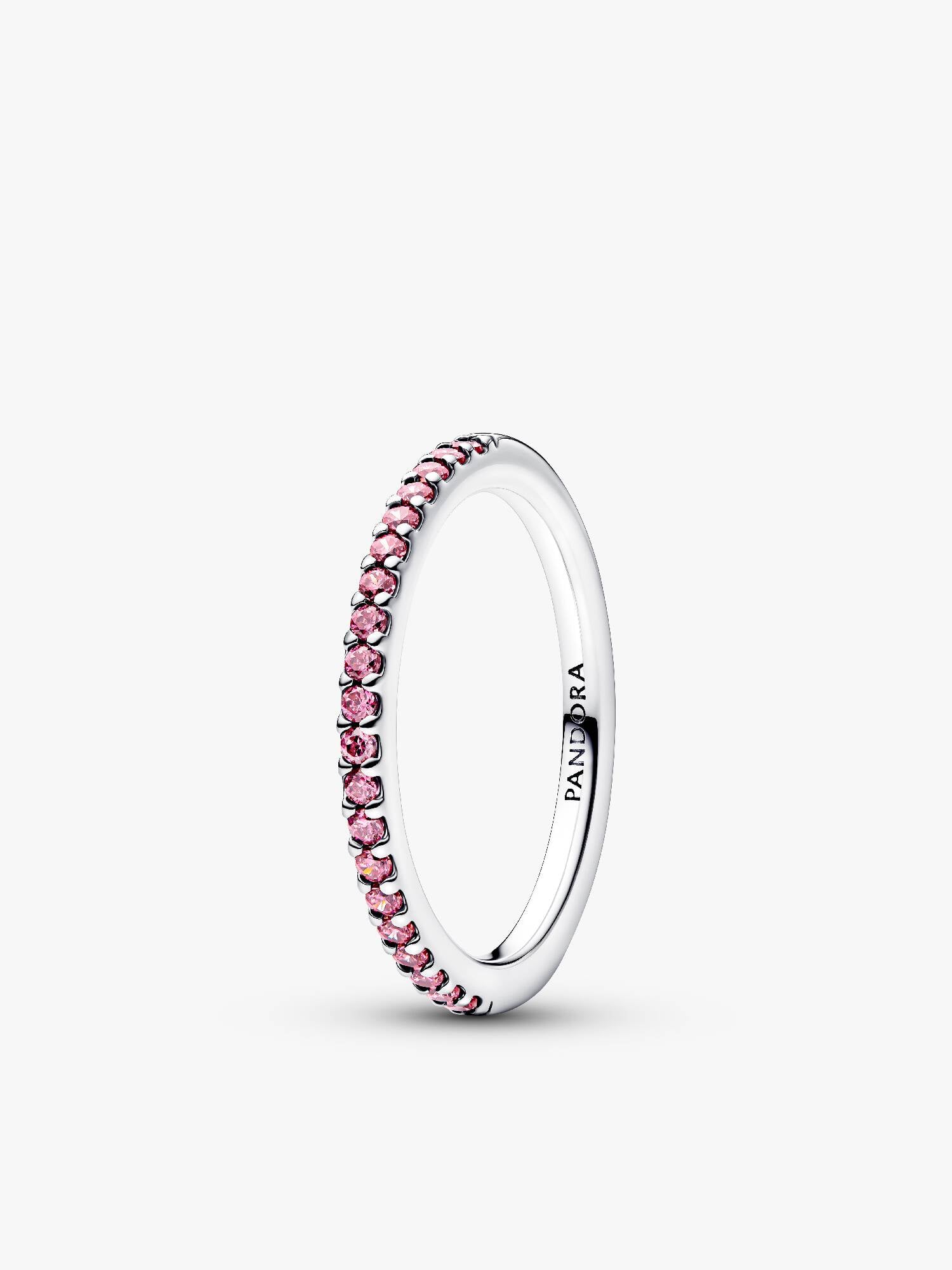 Anneau Rose Scintillant