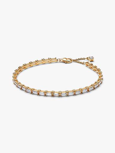 Bracelet Rivière Baguette Scintillant Doré