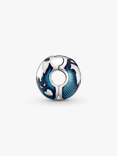 Charm Clip Globe Bleu