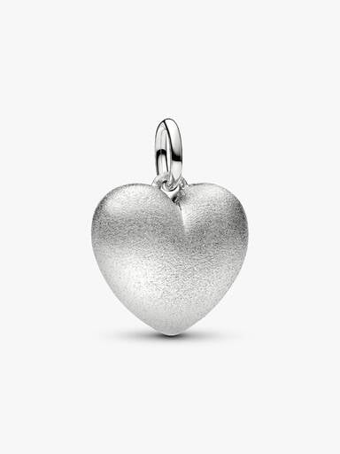 Charm Pendant Cœur Bombé Mat