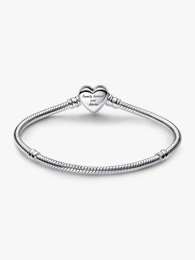 Bracelet Maille Serpent Fermoir Cœur Infini Scintillant
