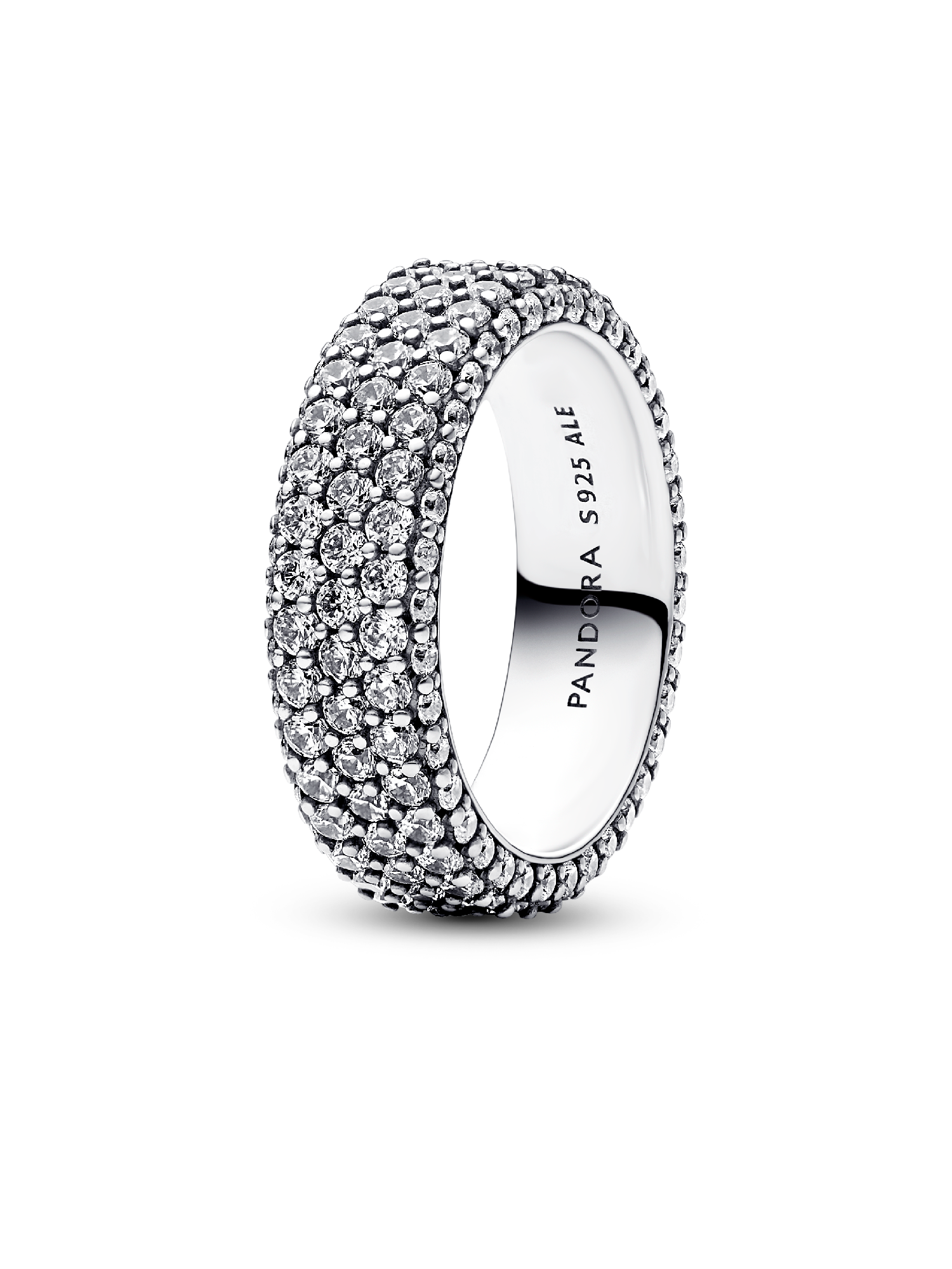 Bague Triple Rang Pavée Gravable